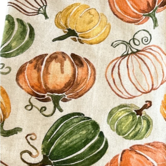 NEW Rachel Zoe PUMPKIN Fall Kitchen Towel Set/2 🍁🍂🍁🍂🍁 - Picture 3 of 6